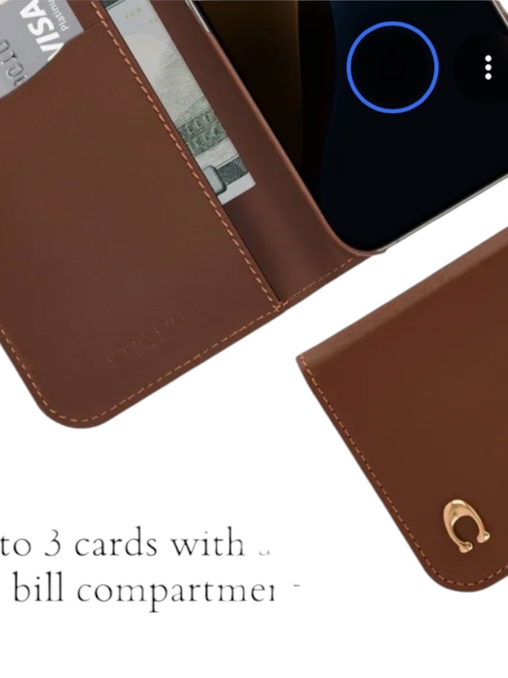 COACH Brown Folio Case for 2024 iPhone